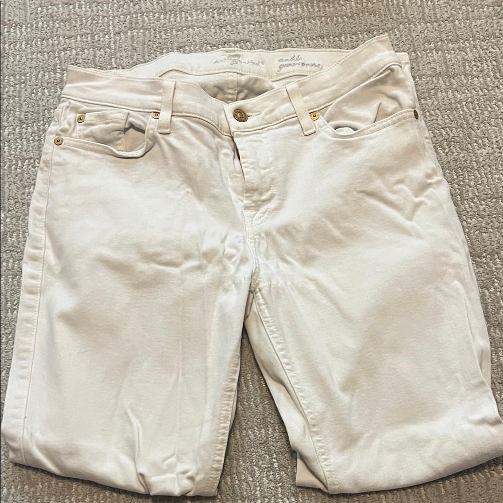 7 For All Mankind White Ankle Gwenevere